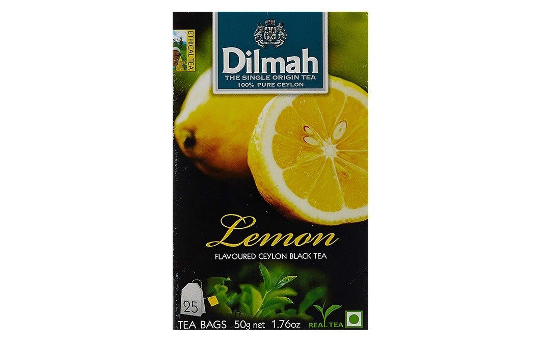 Dilmah Lemon Flavoured Ceylon Black Tea   Box  25 pcs